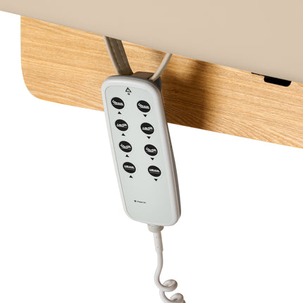 Sillon Siesta table de soins SPA électrique – beige, piètement bois clair – photo 7