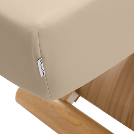 Sillon Siesta table de soins SPA électrique – beige, piètement bois clair – photo 11