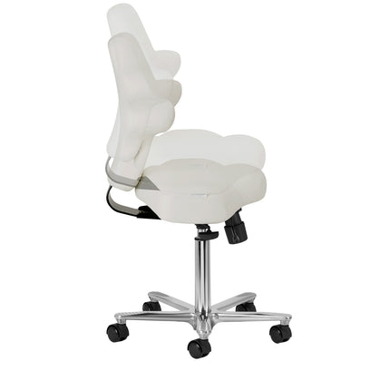Azzurro Special 152 taboret kosmetyczny z oparciem – szary – zdjęcie 7