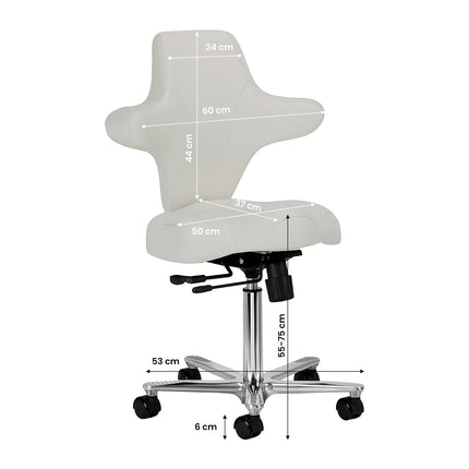Azzurro Special 152 taboret kosmetyczny z oparciem – szary – zdjęcie 10