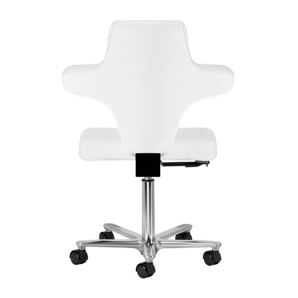 Azzurro Special 152 ergonomiczny taboret kosmetyczny – śnieżnobiały – zdjęcie 3