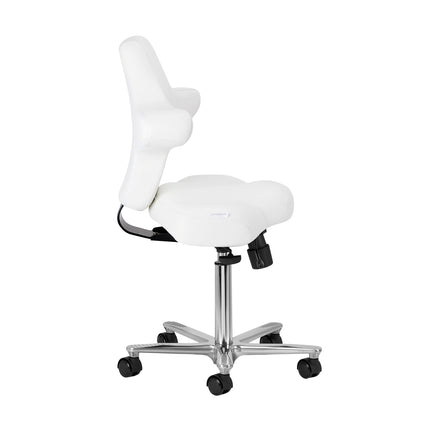Azzurro Special 152 ergonomiczny taboret kosmetyczny – śnieżnobiały – zdjęcie 4