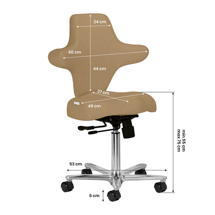 Azzurro Special 152 ergonomic salon stool – beige – image 10