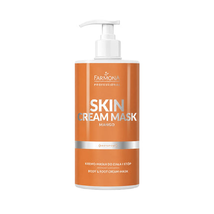 Farmona Skin Cream Mask Fresh Mango Lichaams- en Voetmasker 500 ml met Mangoboter, Panthenol en Sheaboter
