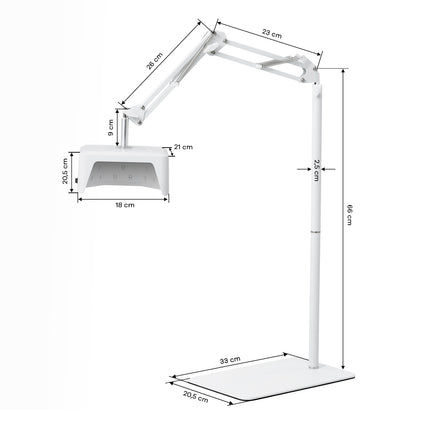 Glow 112 UV/LED lamp 48 W with metal base and pedicure stand – product image 7 of 7