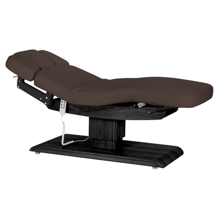 Sillon Relax table de soins SPA électrique – marron foncé, piètement noir – photo 1