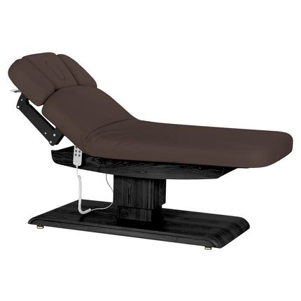 Sillon Relax table de soins SPA électrique – marron foncé, piètement noir – photo 2