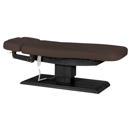 Sillon Relax table de soins SPA électrique – marron foncé, piètement noir – photo 4