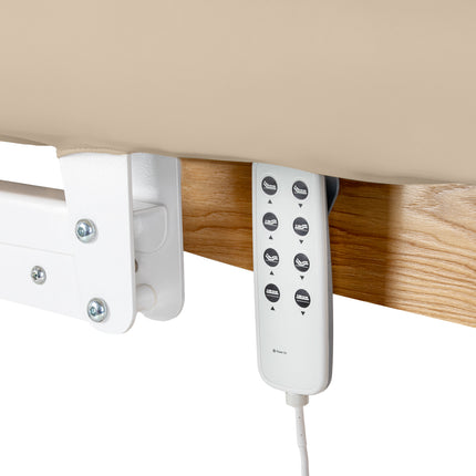 Sillon Relax table de soins SPA électrique – beige, piètement bois clair – photo 7