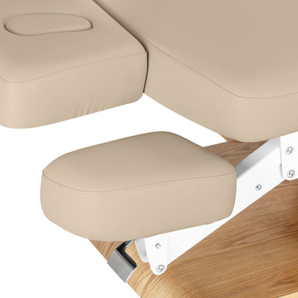 Sillon Relax table de soins SPA électrique – beige, piètement bois clair – photo 8