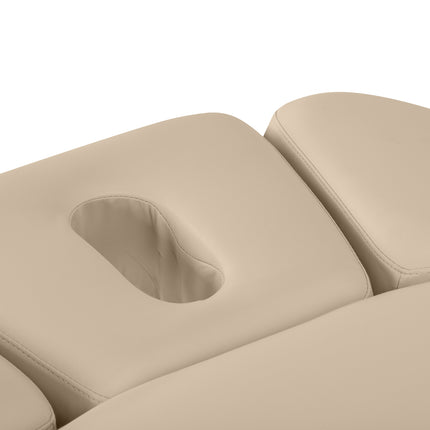 Sillon Relax table de soins SPA électrique – beige, piètement bois clair – photo 12