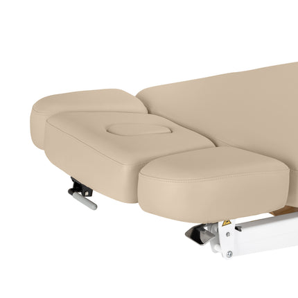 Sillon Relax table de soins SPA électrique – beige, piètement bois clair – photo 13