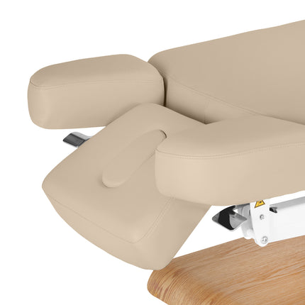 Sillon Relax table de soins SPA électrique – beige, piètement bois clair – photo 14