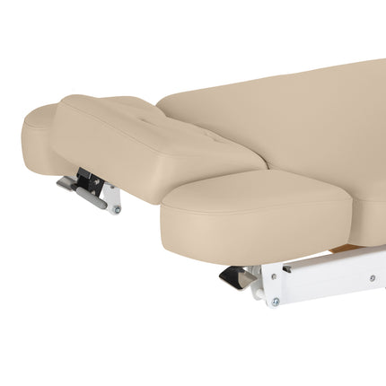 Sillon Relax table de soins SPA électrique – beige, piètement bois clair – photo 15