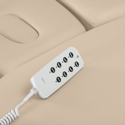 Sillon Relax table de soins SPA électrique – beige, piètement bois clair – photo 17