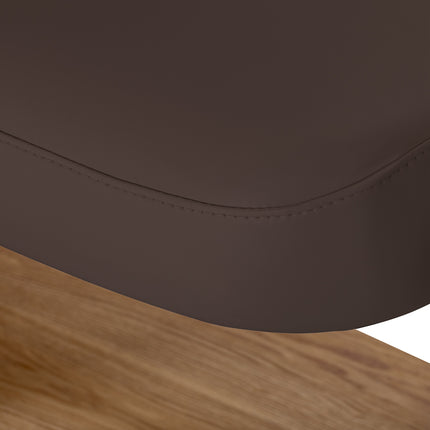 Sillon Relax table de soins SPA électrique – marron foncé, piètement bois clair – photo 10