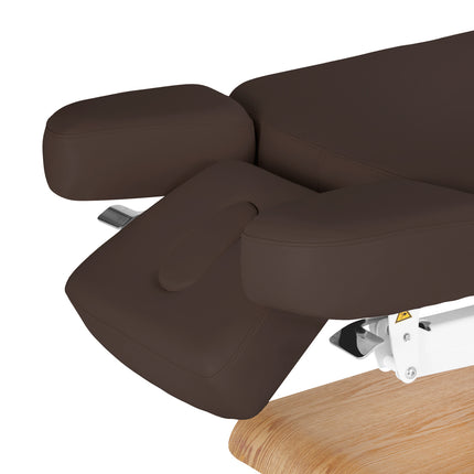 Sillon Relax table de soins SPA électrique – marron foncé, piètement bois clair – photo 14