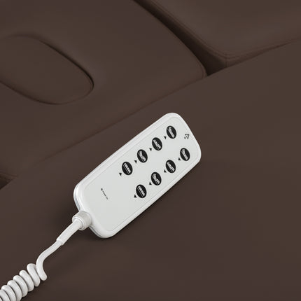 Sillon Relax table de soins SPA électrique – marron foncé, piètement bois clair – photo 17