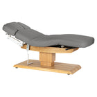 Sillon Relax table de soins SPA électrique – gris, piètement bois clair – photo 1