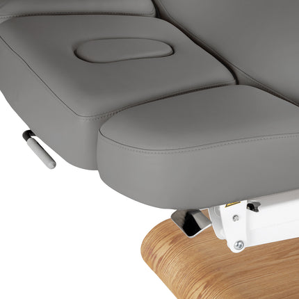 Sillon Relax table de soins SPA électrique – gris, piètement bois clair – photo 9