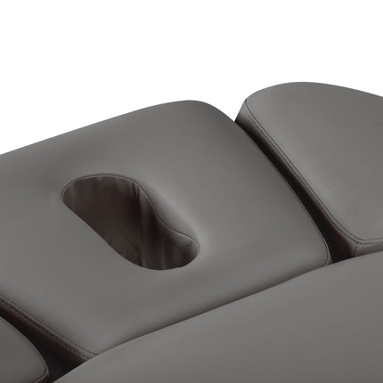 Sillon Relax table de soins SPA électrique – gris, piètement bois clair – photo 12
