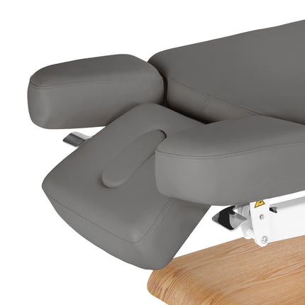 Sillon Relax table de soins SPA électrique – gris, piètement bois clair – photo 14