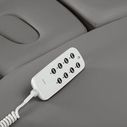 Sillon Relax table de soins SPA électrique – gris, piètement bois clair – photo 17