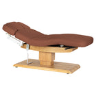 Sillon Relax elektrisch SPA-behandelbed – bruin, licht houten onderstel – foto 1