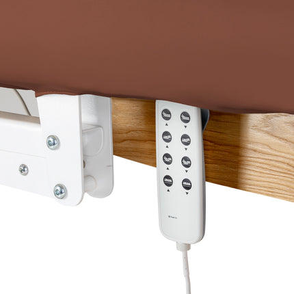 Sillon Relax elektrisch SPA-behandelbed – bruin, licht houten onderstel – foto 7