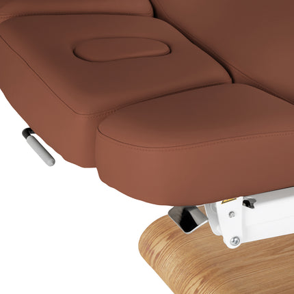 Sillon Relax elektrisch SPA-behandelbed – bruin, licht houten onderstel – foto 9