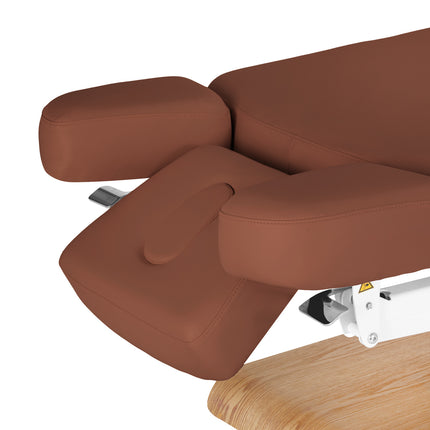 Sillon Relax elektrisch SPA-behandelbed – bruin, licht houten onderstel – foto 14