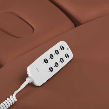 Sillon Relax elektrisch SPA-behandelbed – bruin, licht houten onderstel – foto 17