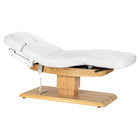 Sillon Relax elektrisch SPA-behandelbed – wit, licht houten onderstel – foto 1