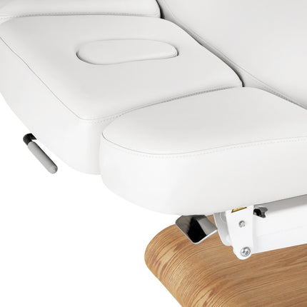 Sillon Relax elektrisch SPA-behandelbed – wit, licht houten onderstel – foto 9