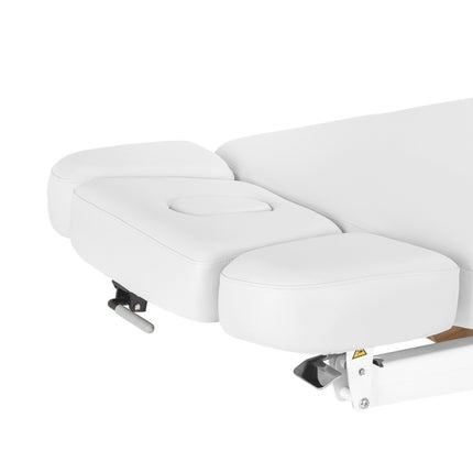 Sillon Relax elektrisch SPA-behandelbed – wit, licht houten onderstel – foto 13