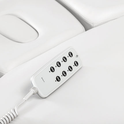 Sillon Relax elektrisch SPA-behandelbed – wit, licht houten onderstel – foto 17