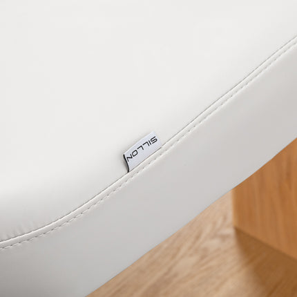 Sillon Relax elektrisch SPA-behandelbed – wit, licht houten onderstel – foto 18