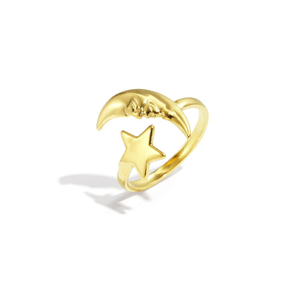 Roestvrijstalen minimalistische ringen Star Casual Daily Simple Series Dames sieraden