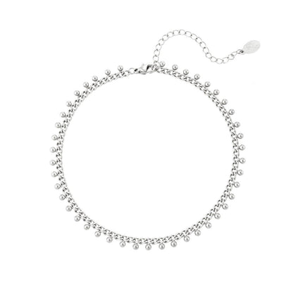 Roestvrijstalen enkelband bolletjes Goud kleur Stainless Steel