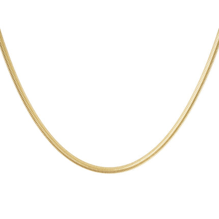 Ketting plat met print - Goud kleur-4.0MM