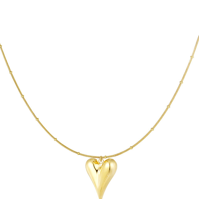 bolletjes ketting met iconische hart groot