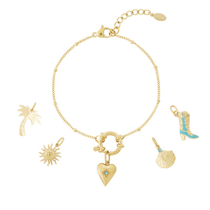 Hart met steen DIY armband