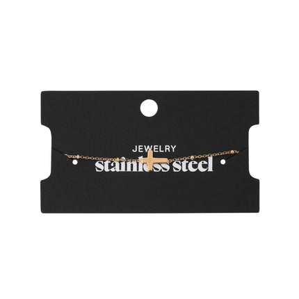 Enkelbandje Classic Cross Zilver Stainless Steel