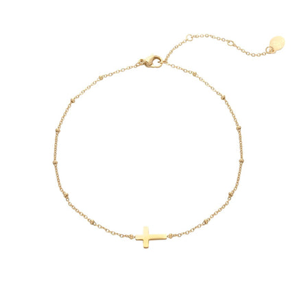 Enkelbandje Classic Cross Zilver Stainless Steel