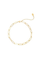 Enkelband Plain Chain Zilver Stainless Steel