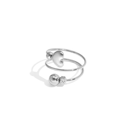 Roestvrijstalen minimalistische ringen Hart Casual Dagelijks Eenvoudig Serie Dames sieraden