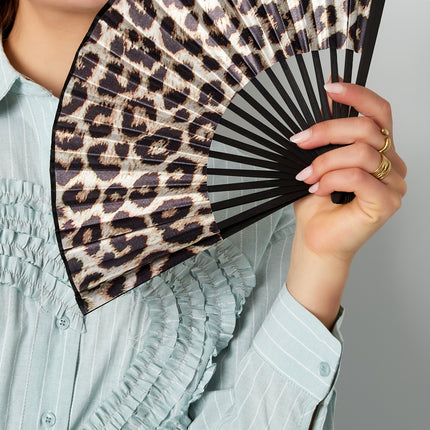 Opvouwbare waaier met luipaardprint