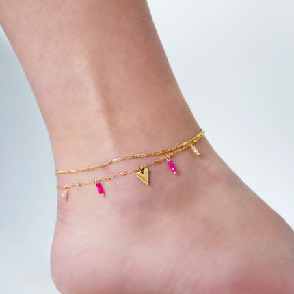 double love enkel armbandje