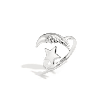 Roestvrijstalen minimalistische ringen Star Casual Daily Simple Series Dames sieraden