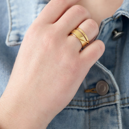 stacked treasures ring